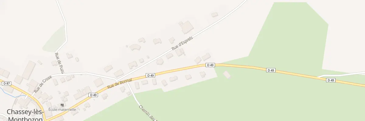 Plan du 6 Rue d’Esprels à Chassey-lès-Montbozon
