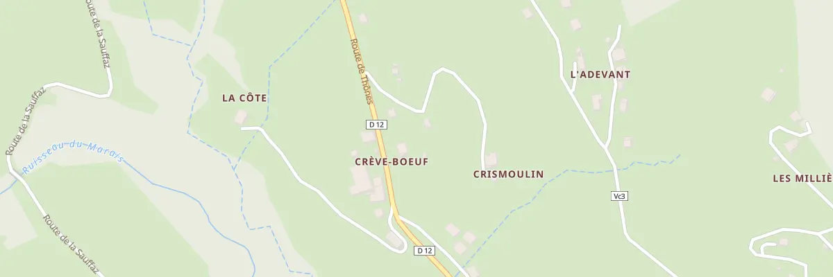 Plan du 872 Rte du Col du Marais à Serraval