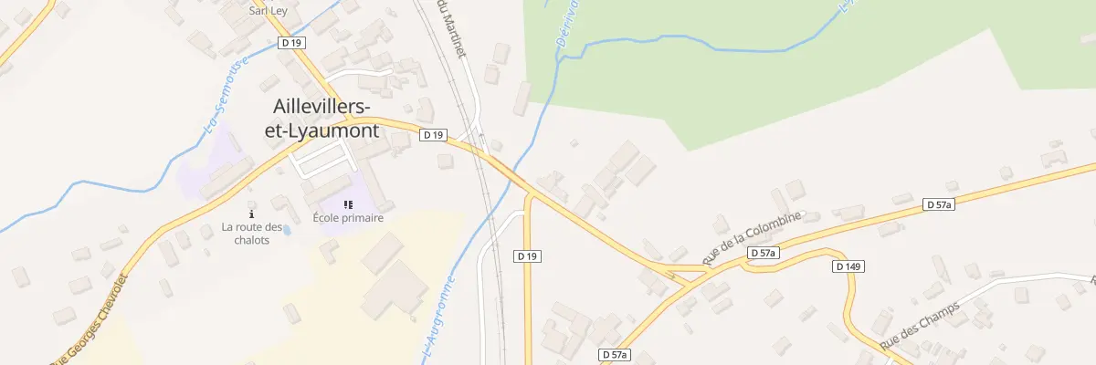 Plan du 35 Rue du Gen Charles de Gaulle à Aillevillers-et-Lyaumont