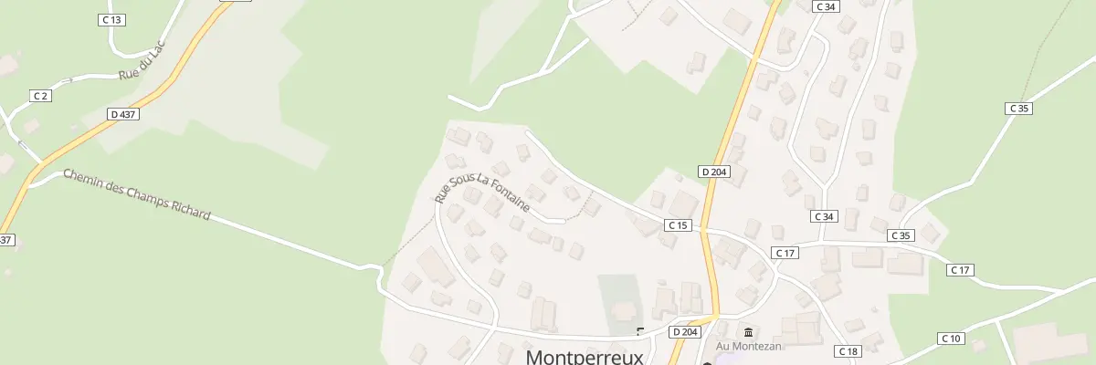 Plan du 21 Rue sous la Fontaine à Montperreux