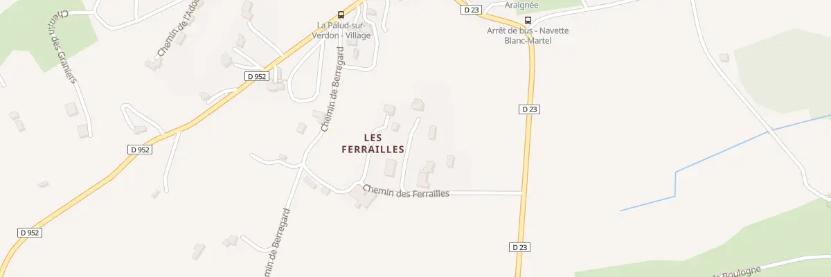 Plan du 7025 Les Ferrailles à La Palud-sur-Verdon