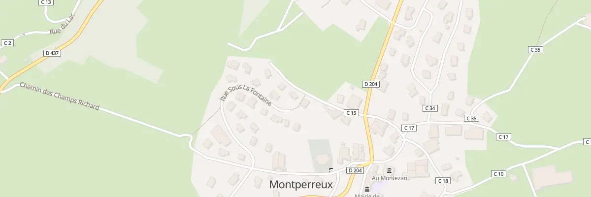 Plan du 23 Sous la Fontaine à Montperreux