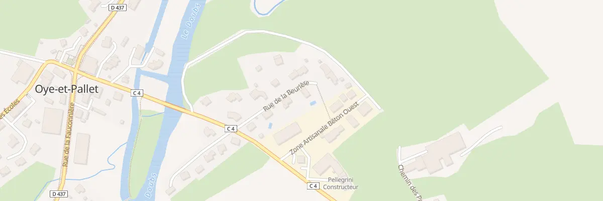 Plan du 20 Rue de la Beurière à Oye-et-Pallet