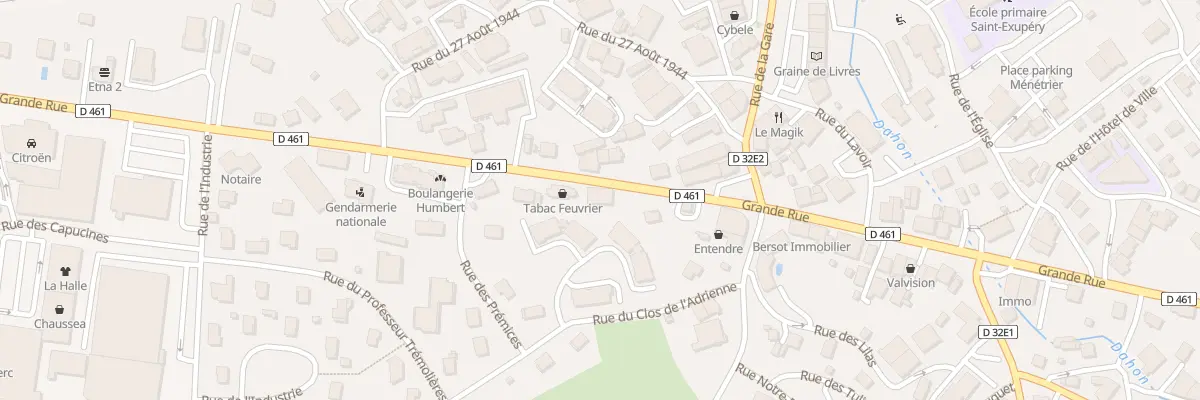 Plan du 34 Grande Rue à Valdahon