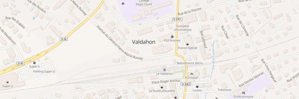 Plan du 2 Av Gal Pierre Marie Burnez à Valdahon