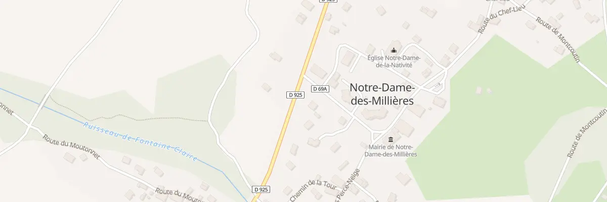 Plan de La Tour à Notre-Dame-des-Millières