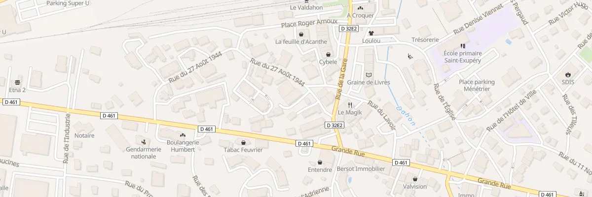 Plan du 5 Rue du Vingt Sept Aout 1944 à Valdahon