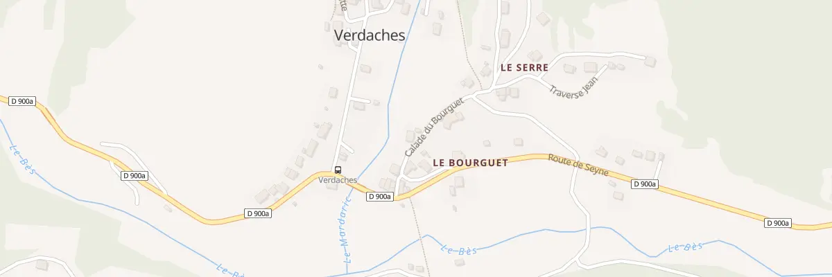 Plan du 7016 Le Bourguet à Verdaches