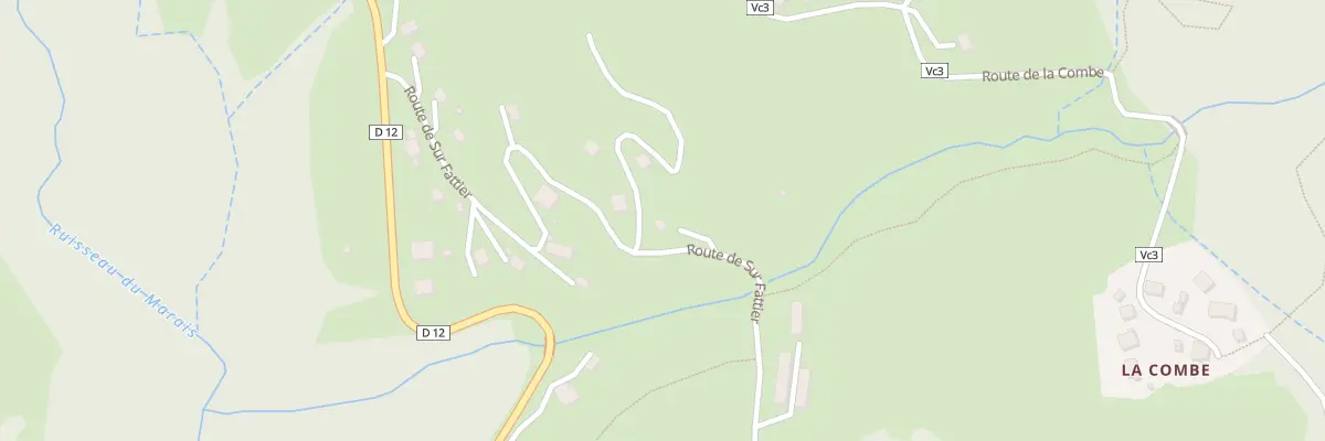 Plan du 405 Rte de Sur Fattier à Serraval
