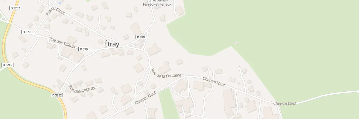 Plan du 5 Rue de la Fontaine à Étray