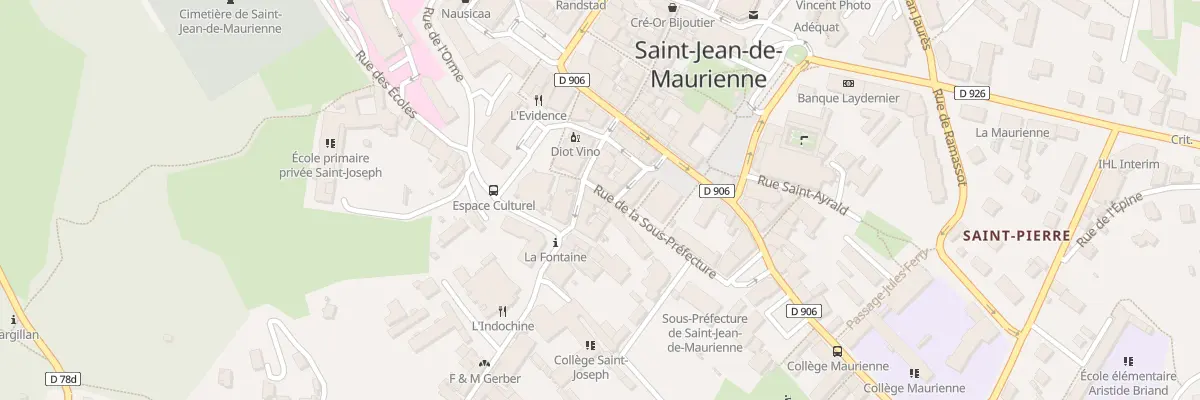 Plan du 20 Rue de la-Sous-Préfecture à Saint-Jean-de-Maurienne