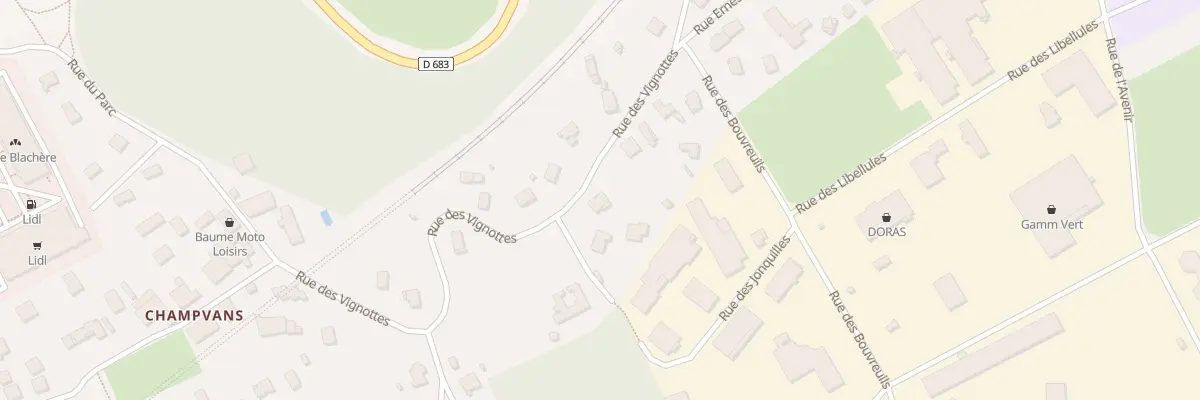 Plan du 13 Rue des Vignottes à Baume-les-Dames