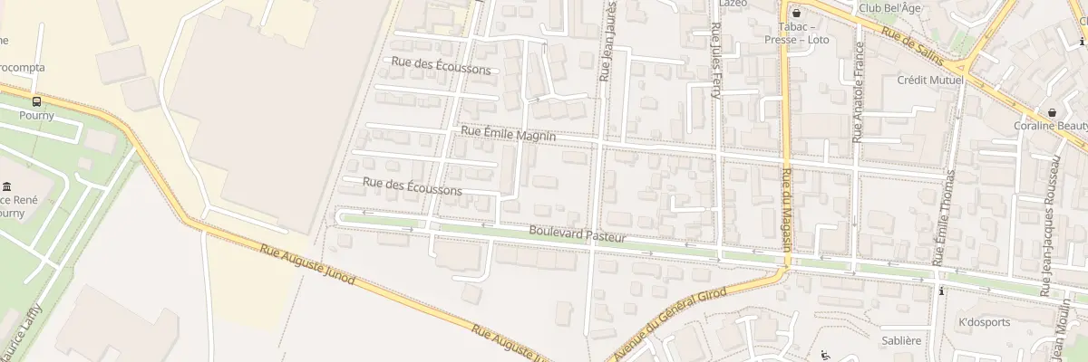 Plan du 33 Rue Emile Magnin à Pontarlier