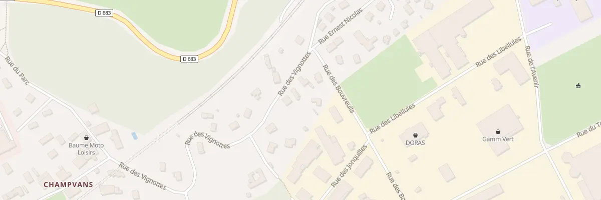 Plan du 9 Rue des Vignottes à Baume-les-Dames
