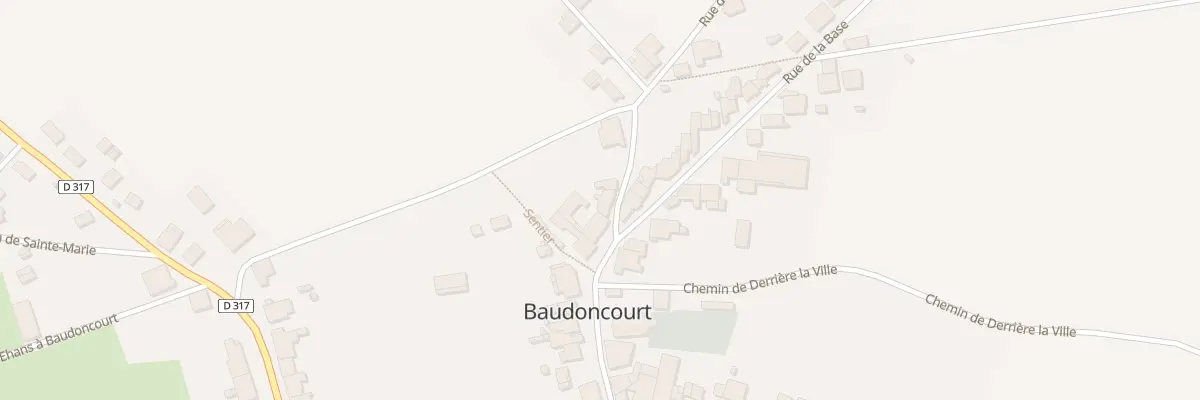 Plan du 1 Rue de la Corne à Baudoncourt