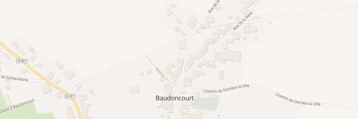 Plan du 1B Rue de la Corne à Baudoncourt
