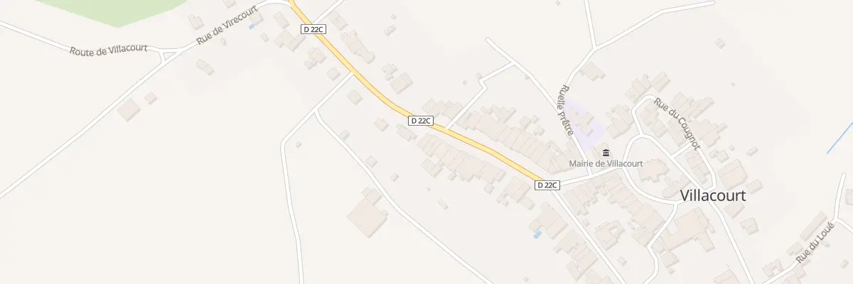 Plan du 12 Rue Neuve à Villacourt