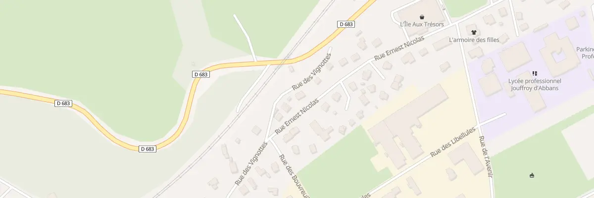 Plan du 5 Rue des Vignottes à Baume-les-Dames