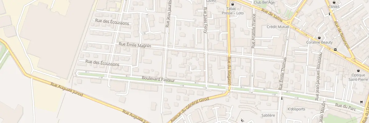 Plan du 25B Rue Emile Magnin à Pontarlier