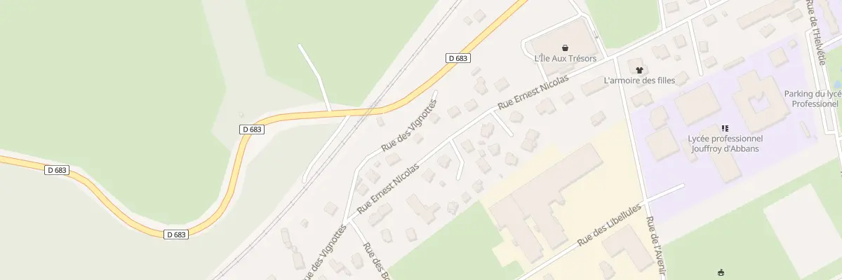 Plan du 3 Rue des Vignottes à Baume-les-Dames