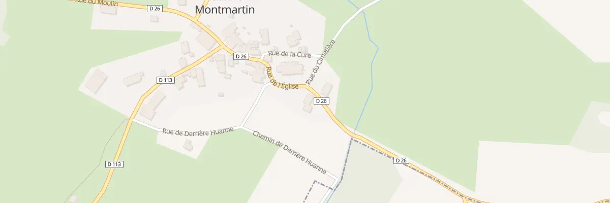 Plan du 12 Rue de l’Eglise à Huanne-Montmartin