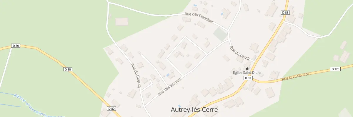 Plan du 2 All des Varonnes à Autrey-lès-Cerre
