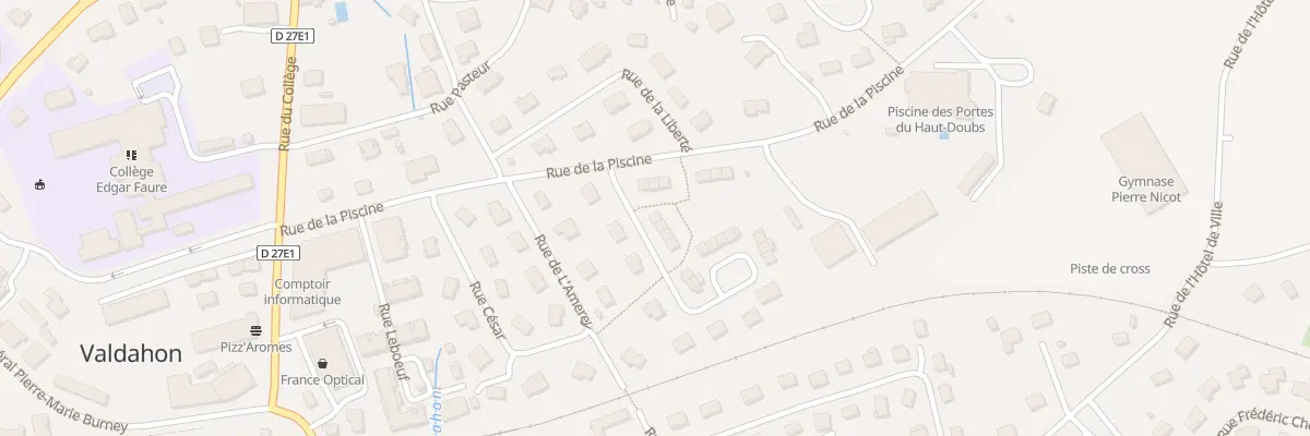 Plan du 1 Rue de la Paix à Valdahon