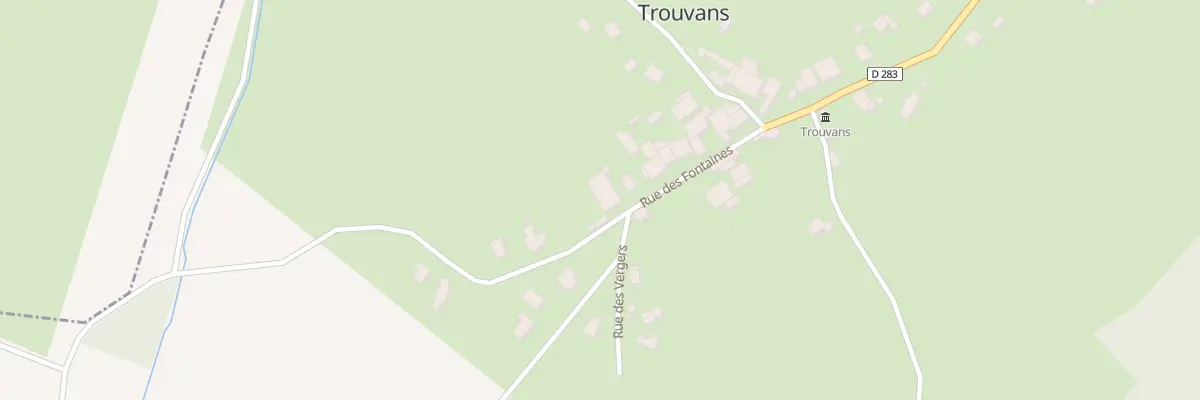 Plan du 28 Rue des Fontaines à Trouvans