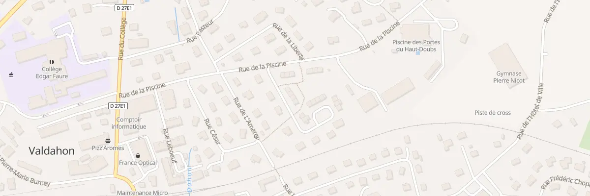 Plan du 5 Rue de la Paix à Valdahon