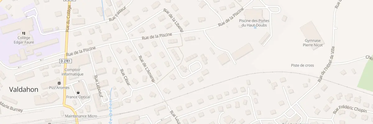 Plan du 28 Rue de la Paix à Valdahon