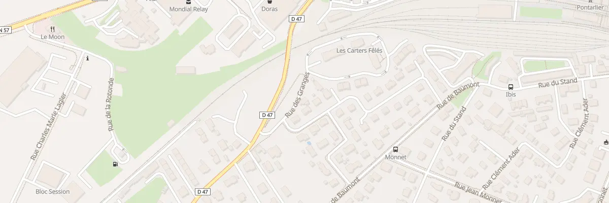Plan du 5 Rue des Granges à Pontarlier
