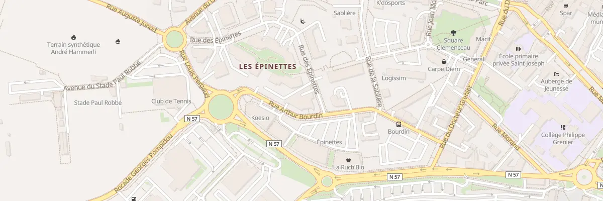 Plan du 12 Rue Arthur Bourdin à Pontarlier