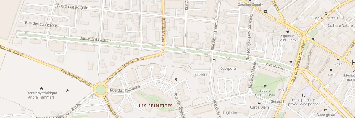 Plan du 59 Bd Pasteur à Pontarlier