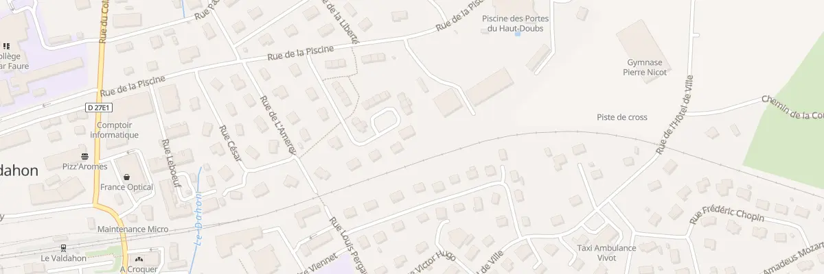 Plan du 14 Rue de la Paix à Valdahon