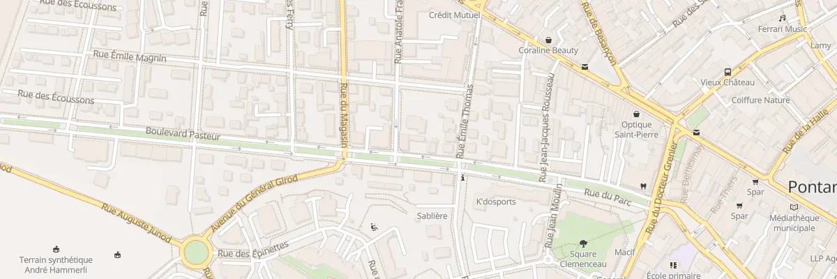 Plan du 19 Rue Anatole France à Pontarlier