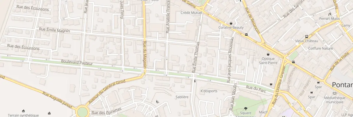 Plan du 17 Rue Anatole France à Pontarlier