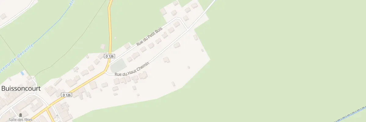 Plan du 25 Rue du Haut Chemin à Buissoncourt