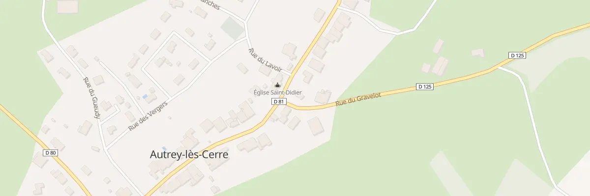 Plan du 2 Rue Chateau Grillot à Autrey-lès-Cerre