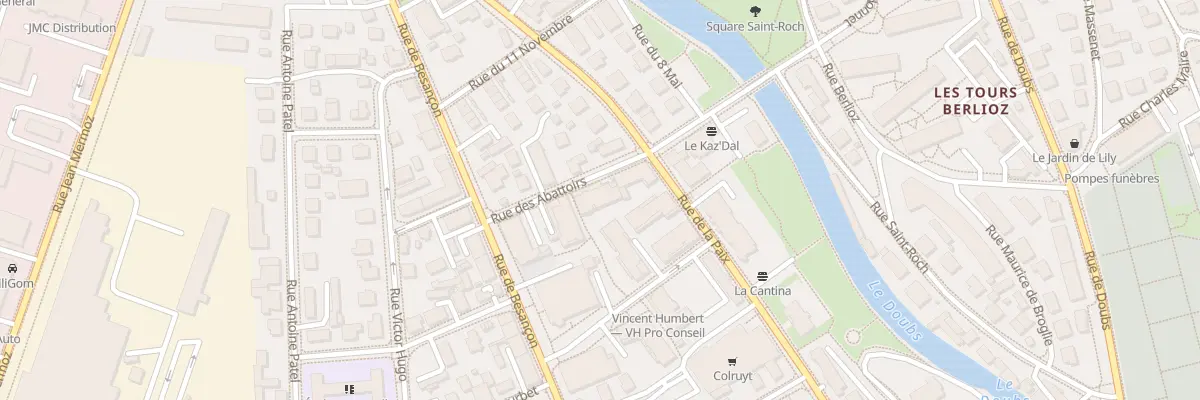 Plan du 7 Rue des Abattoirs à Pontarlier