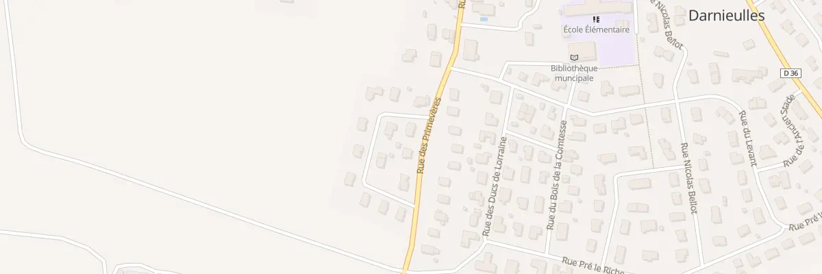 Plan du 280 Rue des Primevères à Darnieulles
