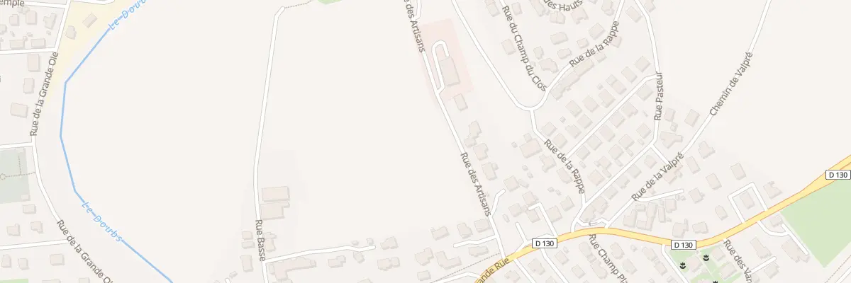 Plan du 3 Rue Droz Barthelet à Doubs