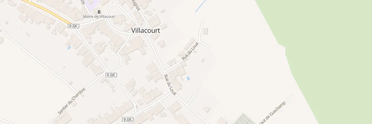 Plan du 13 Rue du Loué à Villacourt