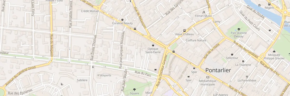 Plan du 15 Rue du Faubourg Saint Pierre à Pontarlier