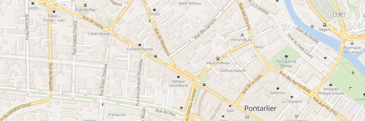 Plan du 10 Rue du Faubourg Saint Pierre à Pontarlier