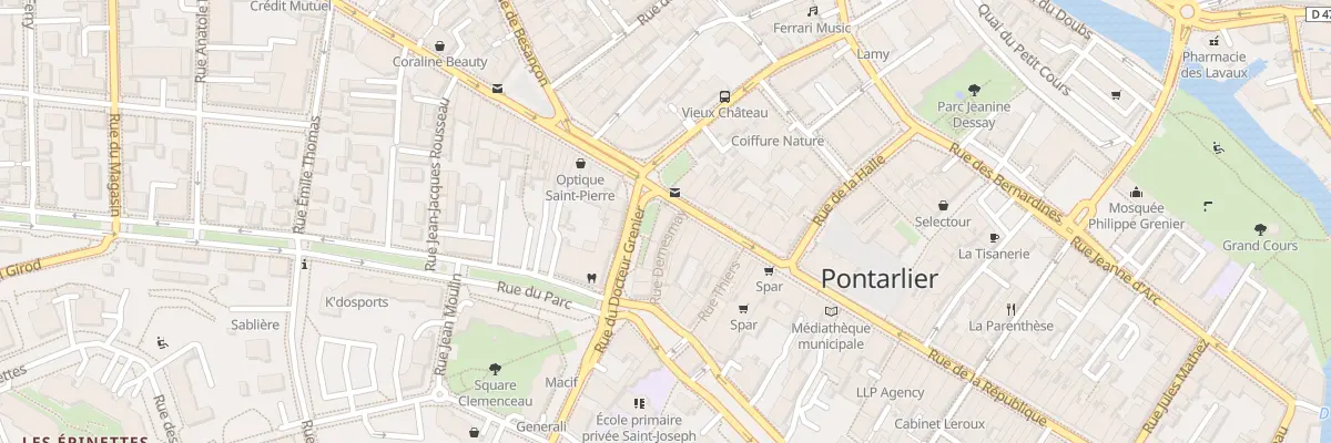Plan du 2 Rue Demesmay à Pontarlier
