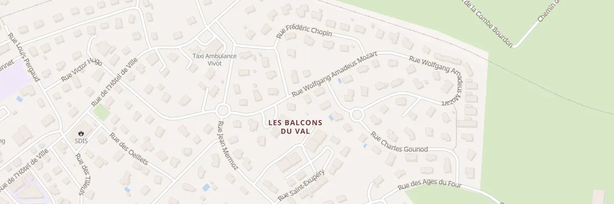 Plan du 12 Rue Wolfgang Amadeus Mozart à Valdahon