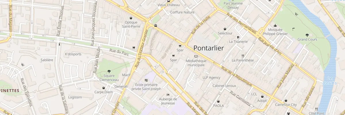 Plan du 75 Rue de la République à Pontarlier