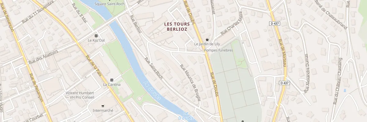 Plan du 1 Rue Maurice de Broglie à Pontarlier