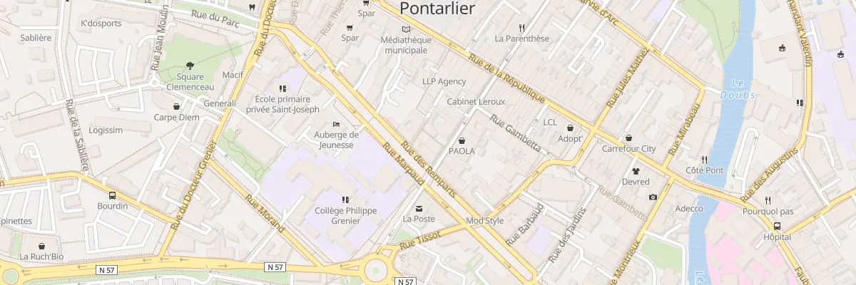 Plan du 8 Rue de la Gare à Pontarlier