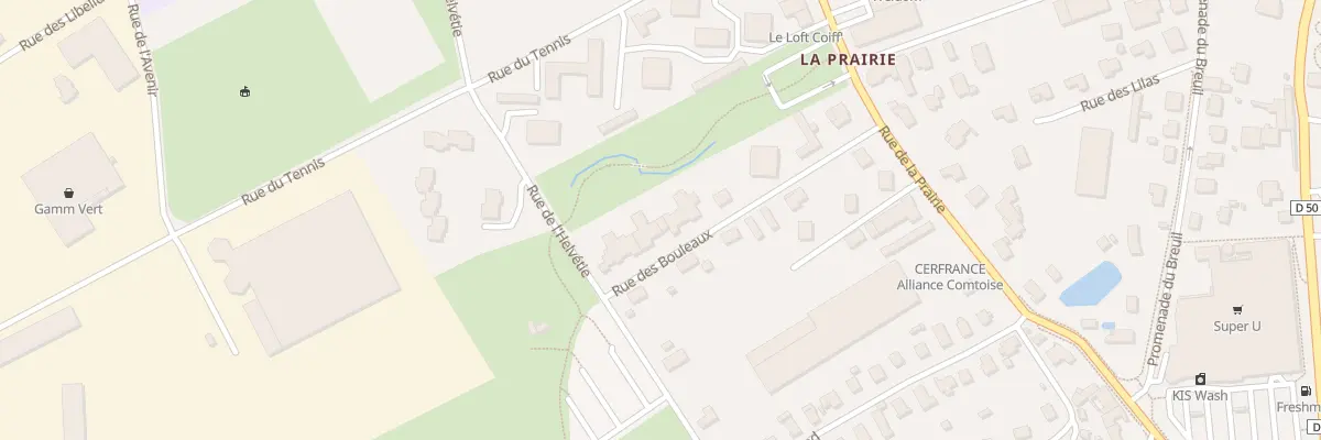 Plan du 6 Rue des Bouleaux à Baume-les-Dames